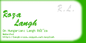 roza langh business card